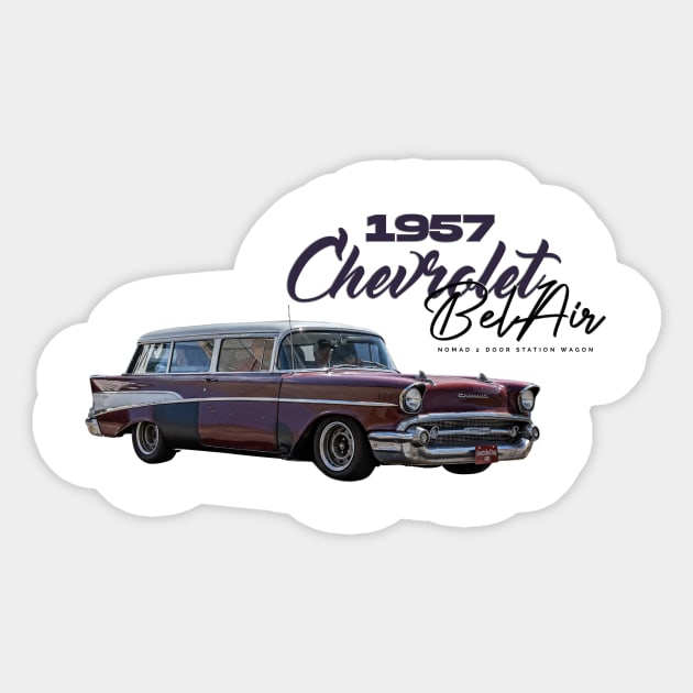 1957 Chevrolet Bel Air Nomad 2 Door Station Wagon Sticker by Gestalt Imagery